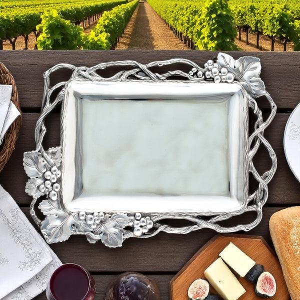Arthur Court Grape Open Vine Rectangle Tray