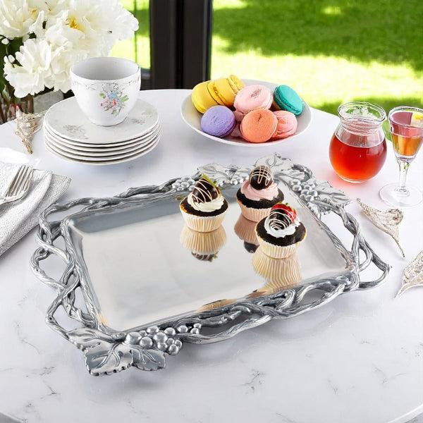 Arthur Court Grape Open Vine Rectangle Tray