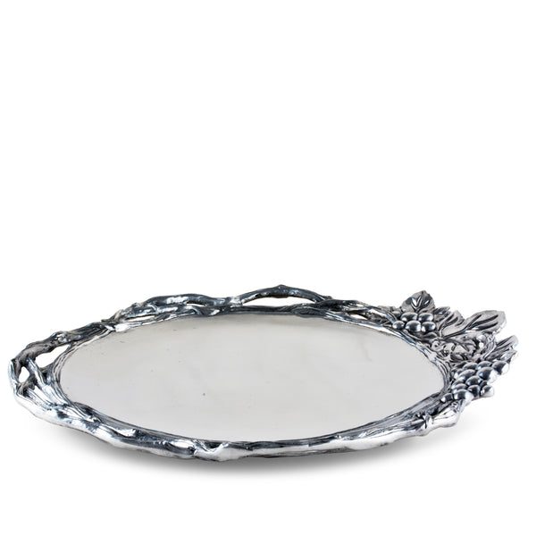 Arthur Court Grape Open Vine Round Tray Large
