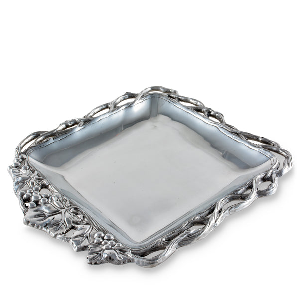 Arthur Court Grape Open Vine Square Tray 12