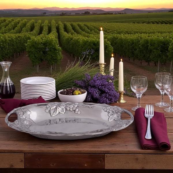 Arthur Court Grape Oval Tray