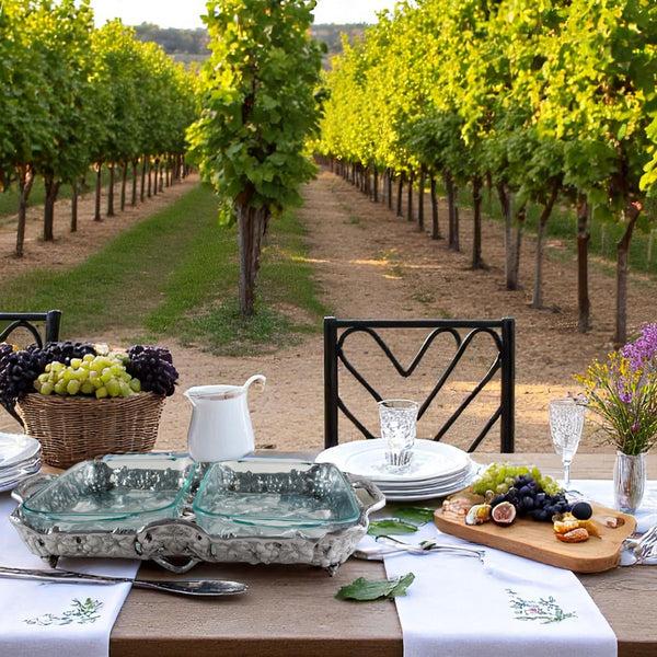 Arthur Court Grape Pyrex Holder 2qt