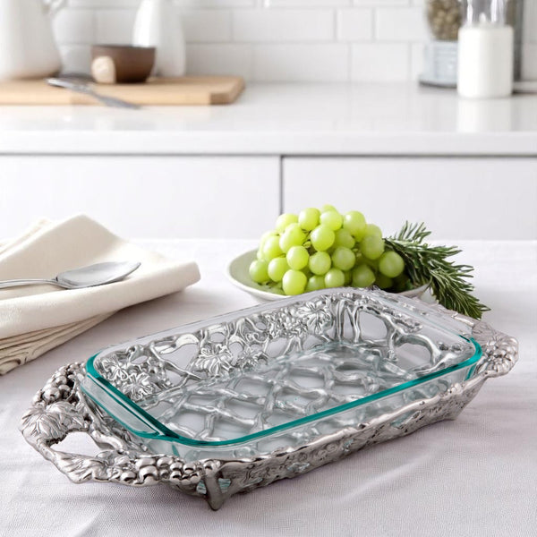 Arthur Court Grape Pyrex Holder 3qt