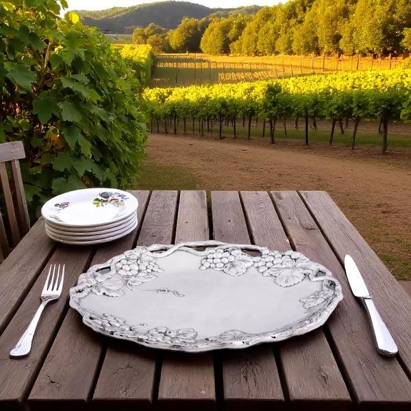 Arthur Court Grape Round Tray 15