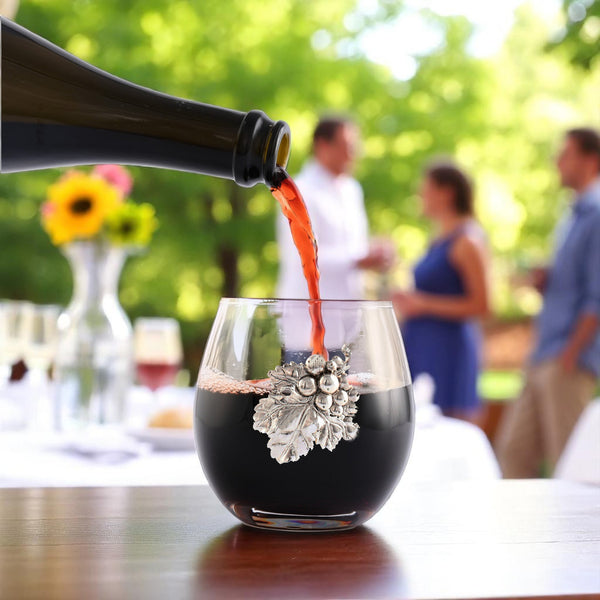 Arthur Court Grape Stemless Wine Glasses - Set Of 4
