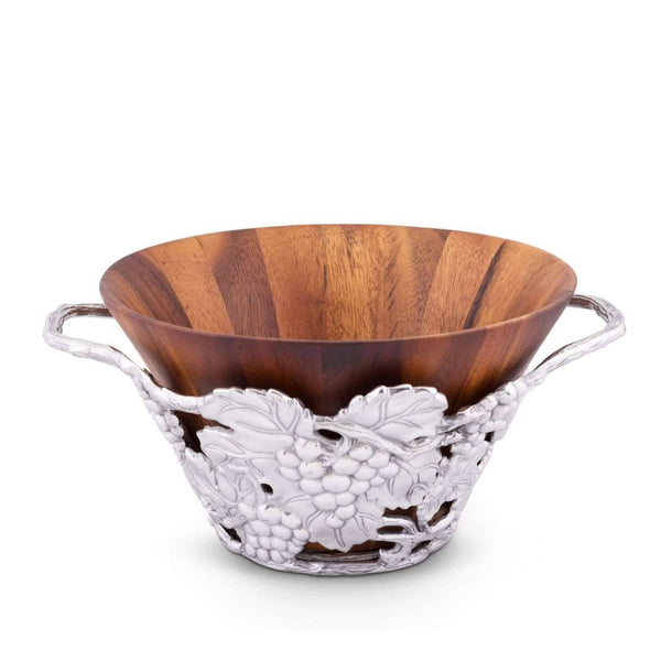 arthur court Grape Wood Tall Salad Bowl