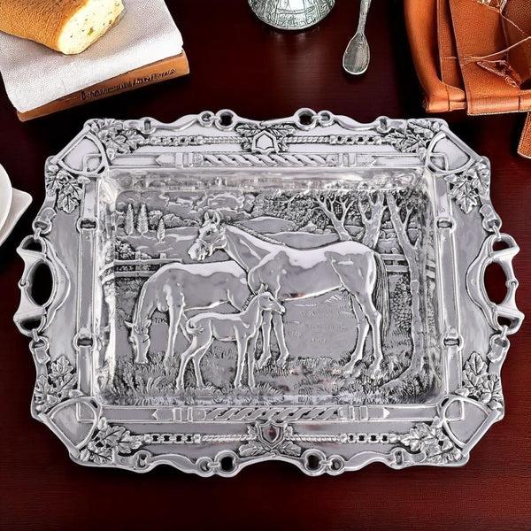 Arthur Court Grazing Horses Parlor Tray