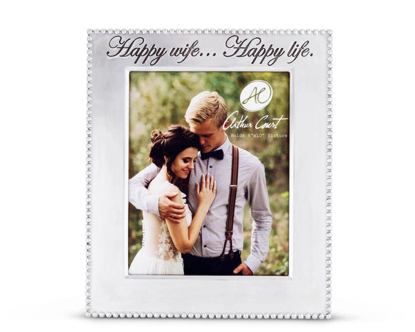 Arthur Court Happy Wife Beaded Photo Frame