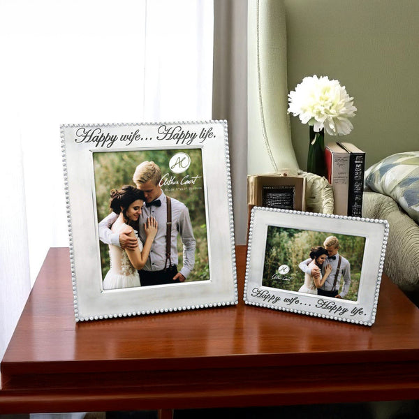 arthur court Happy Wife Beaded Photo Frame