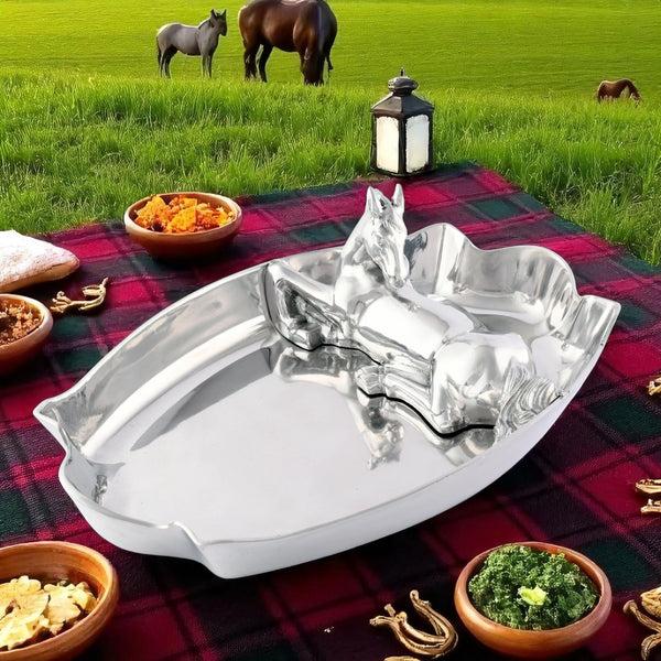 Arthur Court Horse Figural Chip And Dip