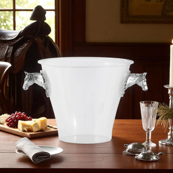 Arthur Court Horse Head Handle Acrylic Ice Bucket