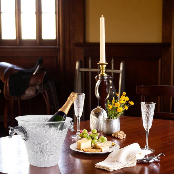 Arthur Court Horse Head Handle Acrylic Ice Bucket