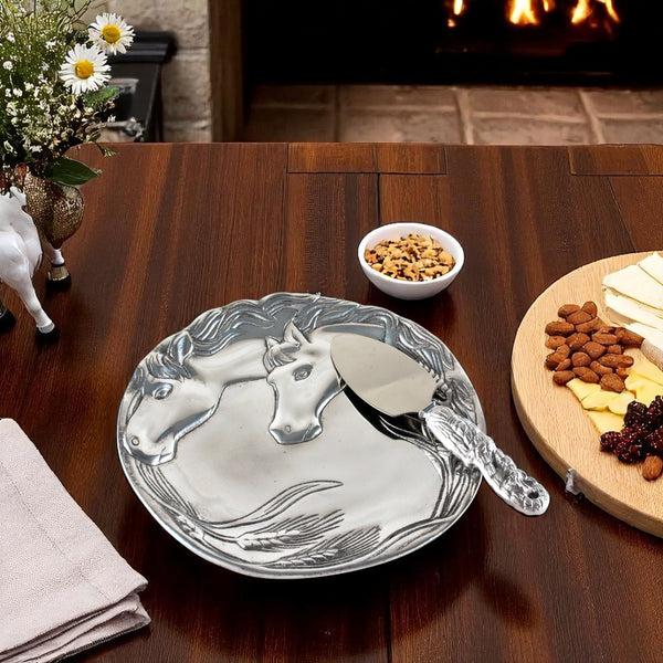 Arthur Court Horse Plate With Server