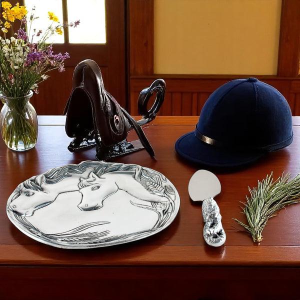 Arthur Court Horse Plate With Server