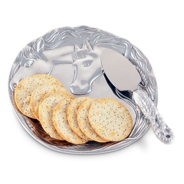 arthur court Horse Plate with Server