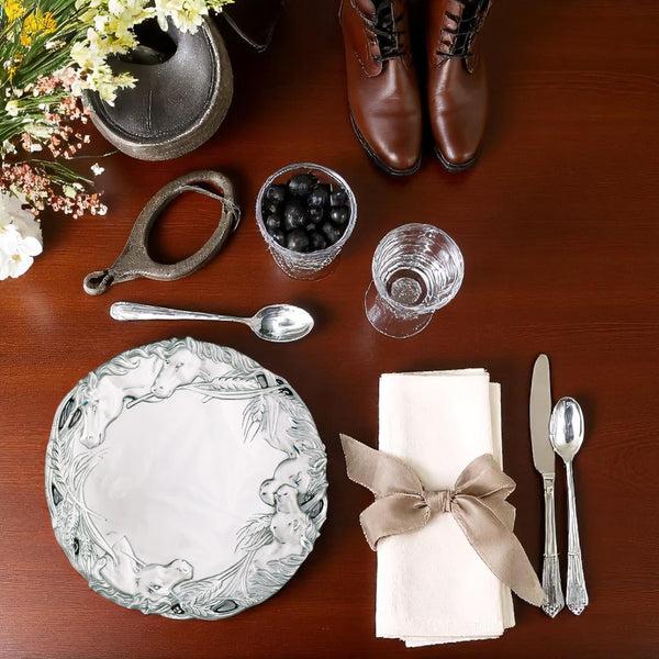 Arthur Court Horse Round Tray 12