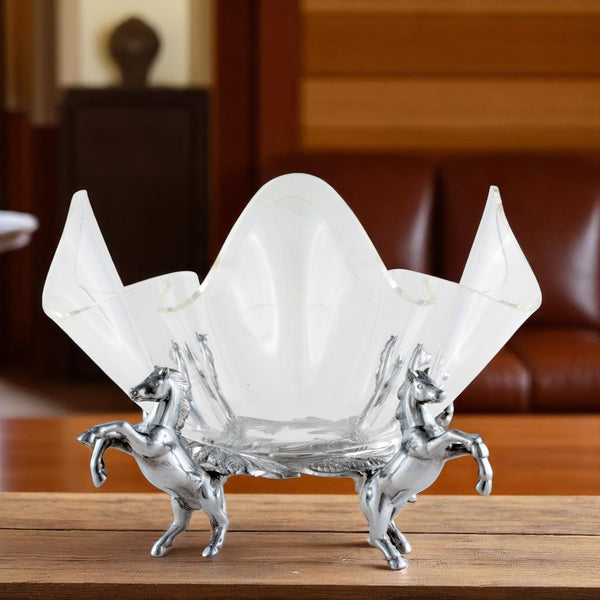 Arthur Court Horse Stand Acrylic Bowl 11