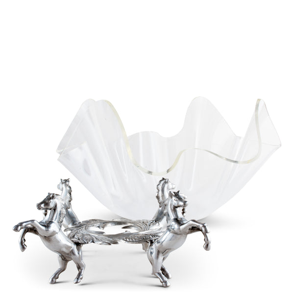 Arthur Court Horse Stand Acrylic Bowl 11