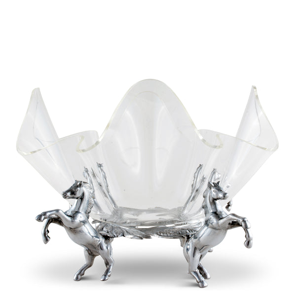 arthur court Horse Stand Acrylic Bowl 11