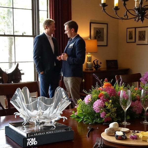 Arthur Court Horse Stand Acrylic Bowl 14