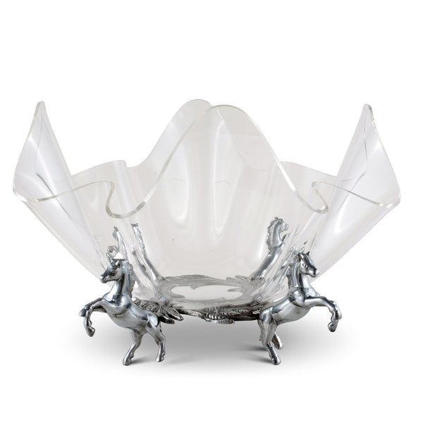 arthur court Horse Stand Acrylic Bowl 14