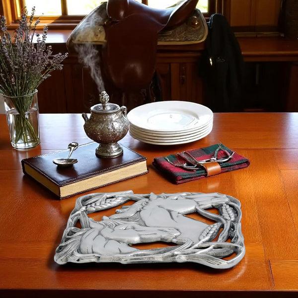 Arthur Court Horse With Wheat Trivet