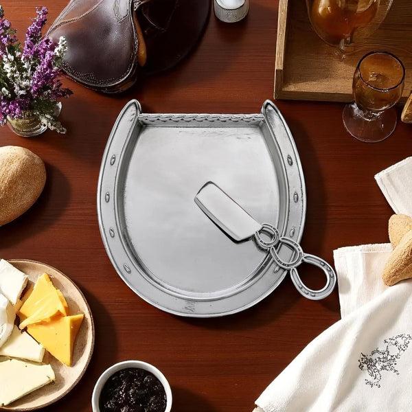 Arthur Court Horseshoe Plate With Server