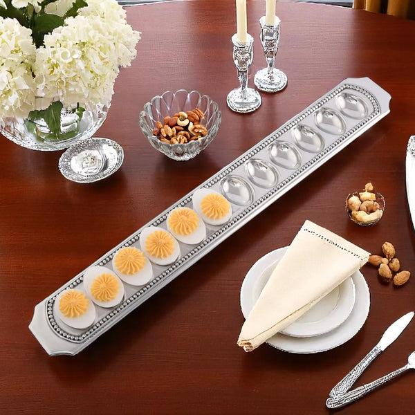 Arthur Court Long Beaded Metal Deviled Egg Holder