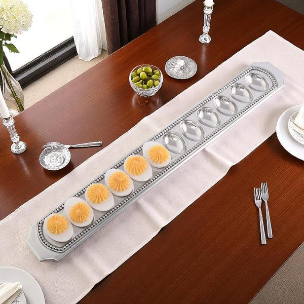 Arthur Court Long Beaded Metal Deviled Egg Holder