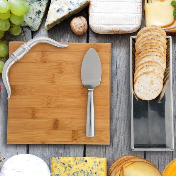 arthur court Longhorn Bamboo Cheese Set
