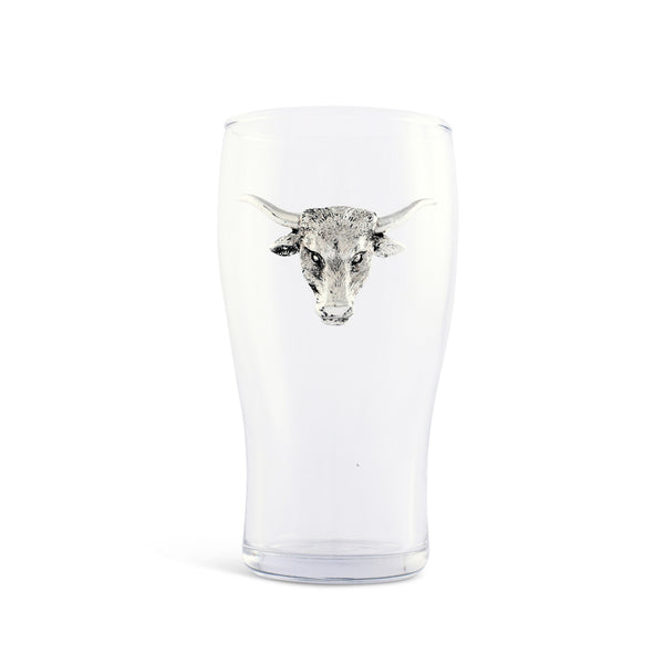 Arthur Court Longhorn Beer Pint Glasses - Set Of 4