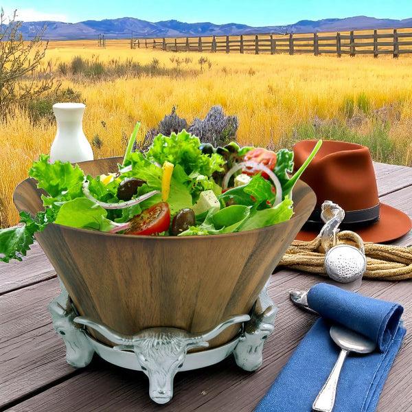 Arthur Court Longhorn Salad Bowl