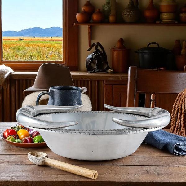 Arthur Court Longhorn Salad Bowl 12