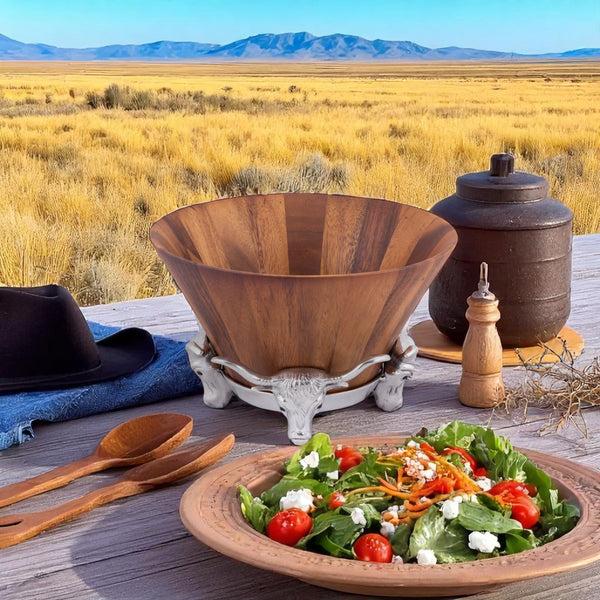 Arthur Court Longhorn Salad Bowl