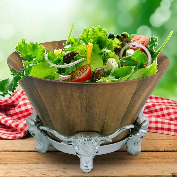 Arthur Court Longhorn Salad Bowl
