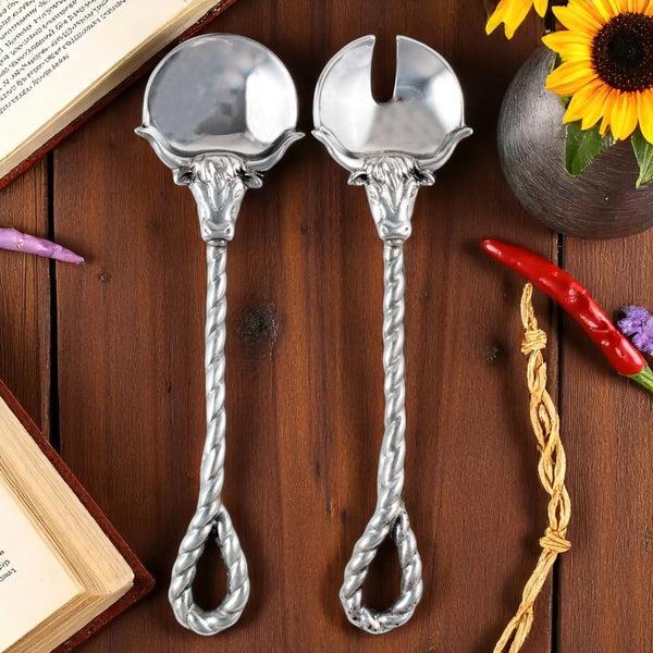 Arthur Court Longhorn Serving Set