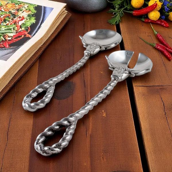 Arthur Court Longhorn Serving Set