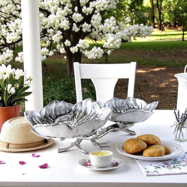 Arthur Court Magnolia 2-Bowl Bowl