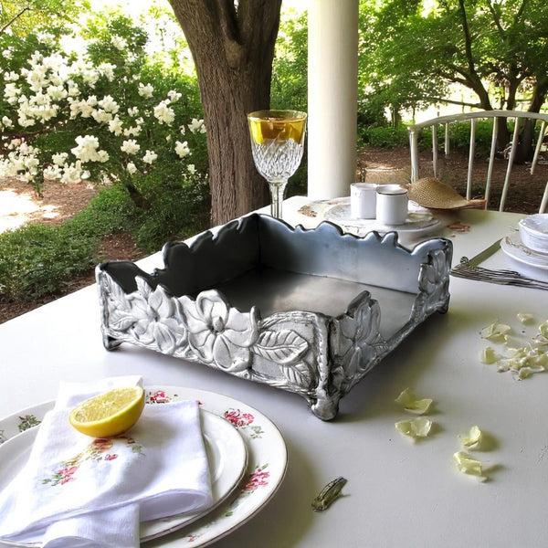Arthur Court Magnolia Luncheon Napkin Box