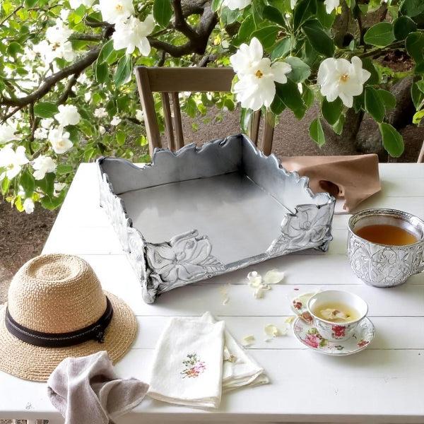 Arthur Court Magnolia Luncheon Napkin Box