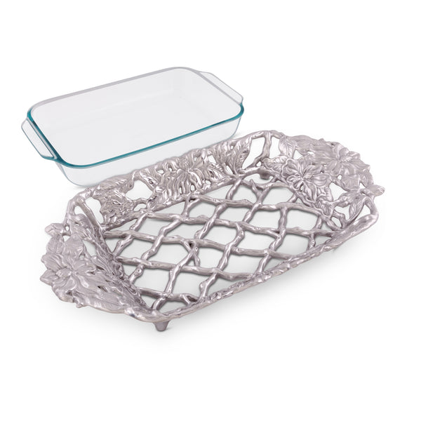 Arthur Court Magnolia Pyrex Holder 3qt