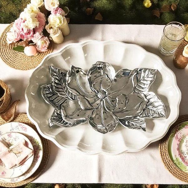 Arthur Court Magnolia Tray 8x13.5