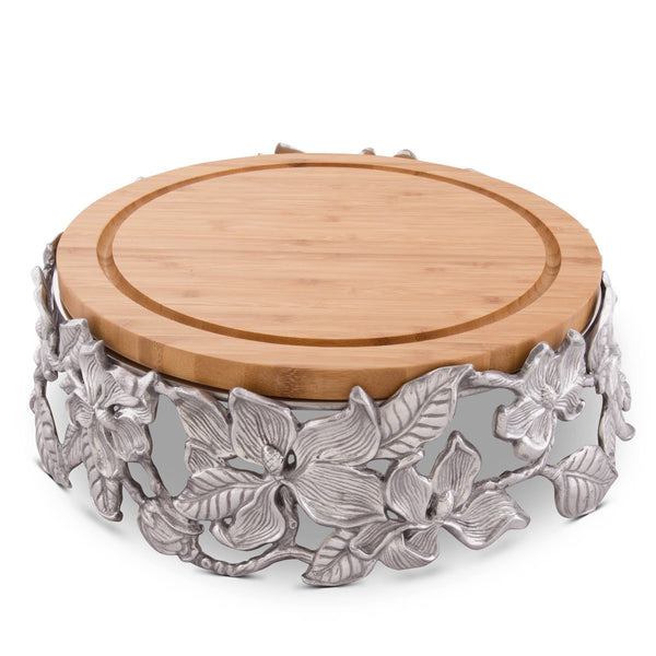 arthur court Magnolia Wood Cheese Pedestal