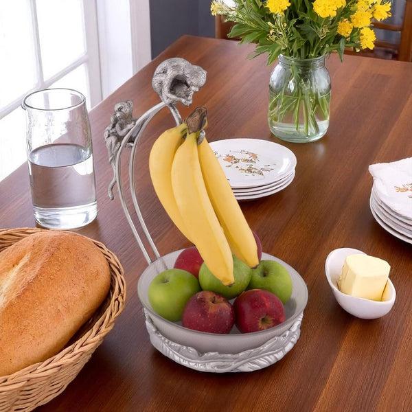 Arthur Court Monkey Banana Holder With Bowl