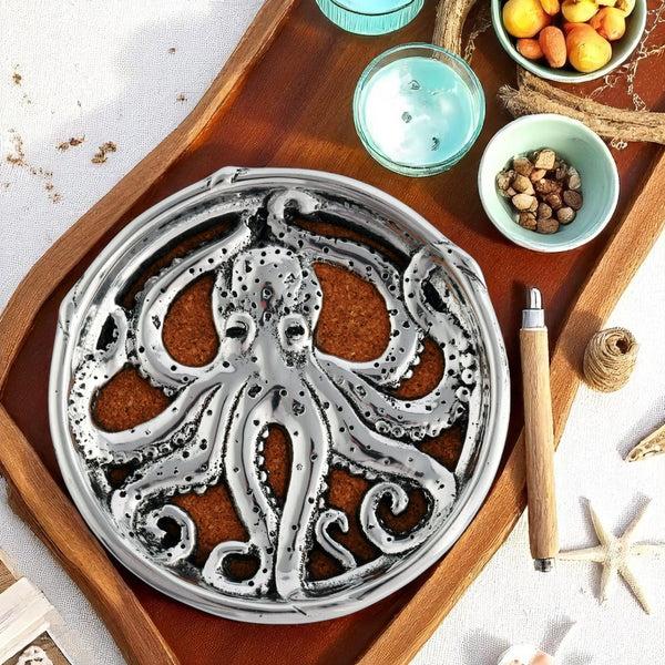 Arthur Court Octopus Drink Coaster Set Of 4