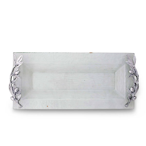 arthur court Olive Oblong Glass Serving Tray