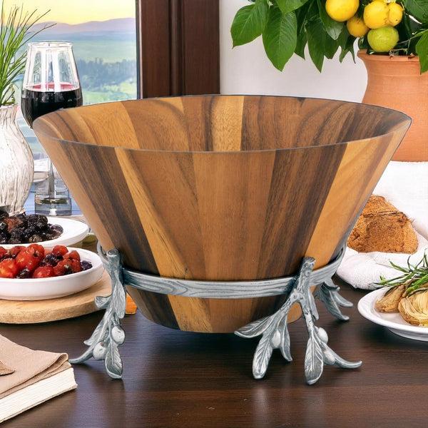 Arthur Court Olive Wood Salad Bowl
