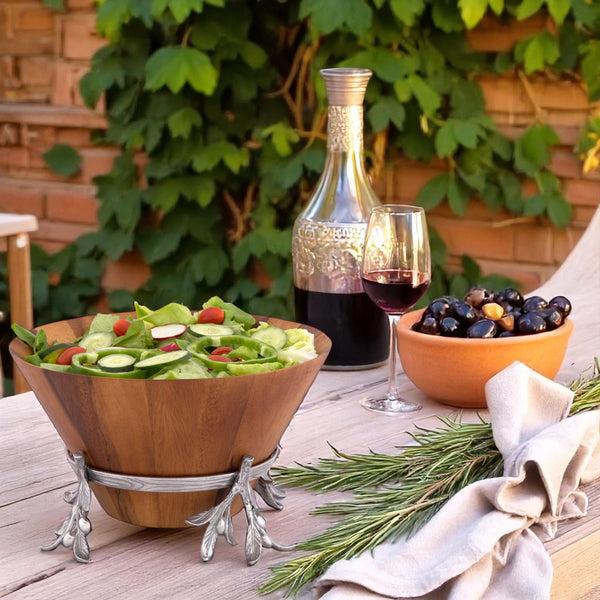 Arthur Court Olive Wood Salad Bowl