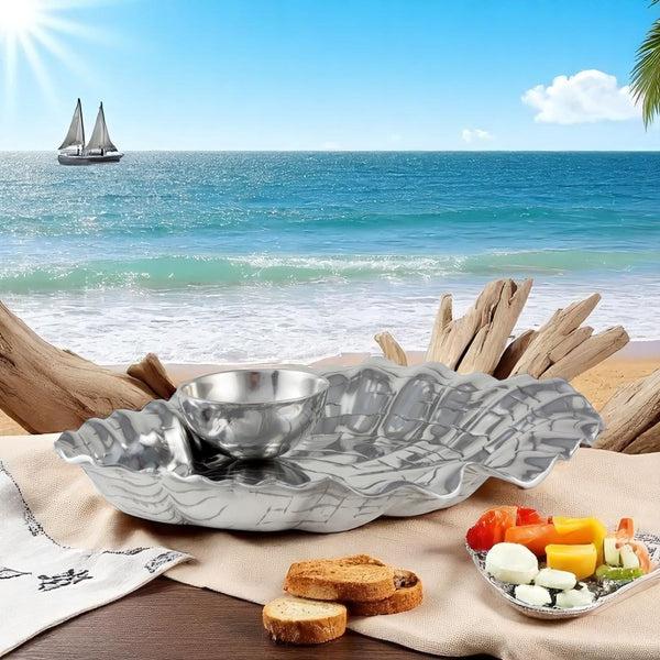 Arthur Court Oyster W/Pearl Chip & Dip