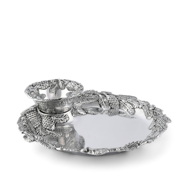 arthur court Pine Cone Forest Chip and Dip Tray